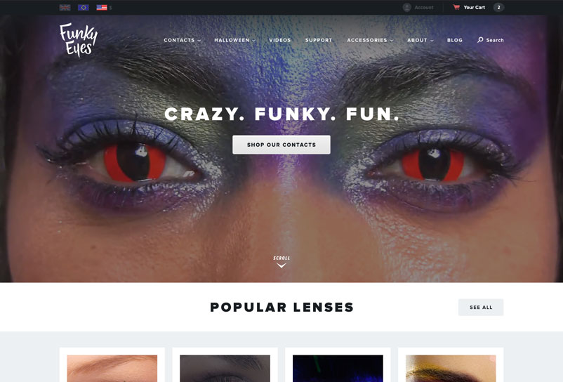 Funky Eyes Web Header